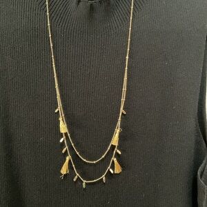 Elegant Gold Tassel Necklace